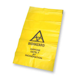 YELLOW BIOHAZARD BAGS 700X1000MM 50 UNITS