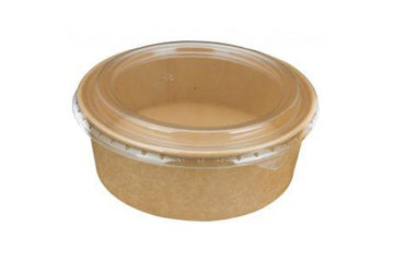 PET LID TO SUIT BROWN KRAFT BOWL (500ML, 750ML, 1000ML