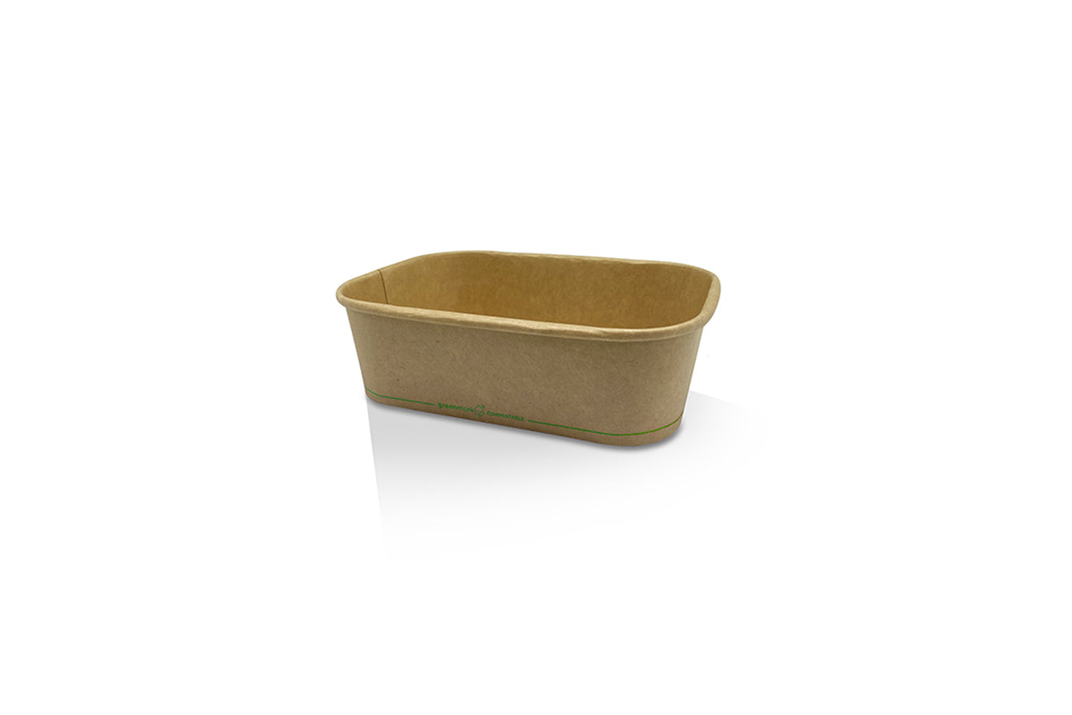 650ML PP COATED KRAFT RECTANGULAR CONTAINER