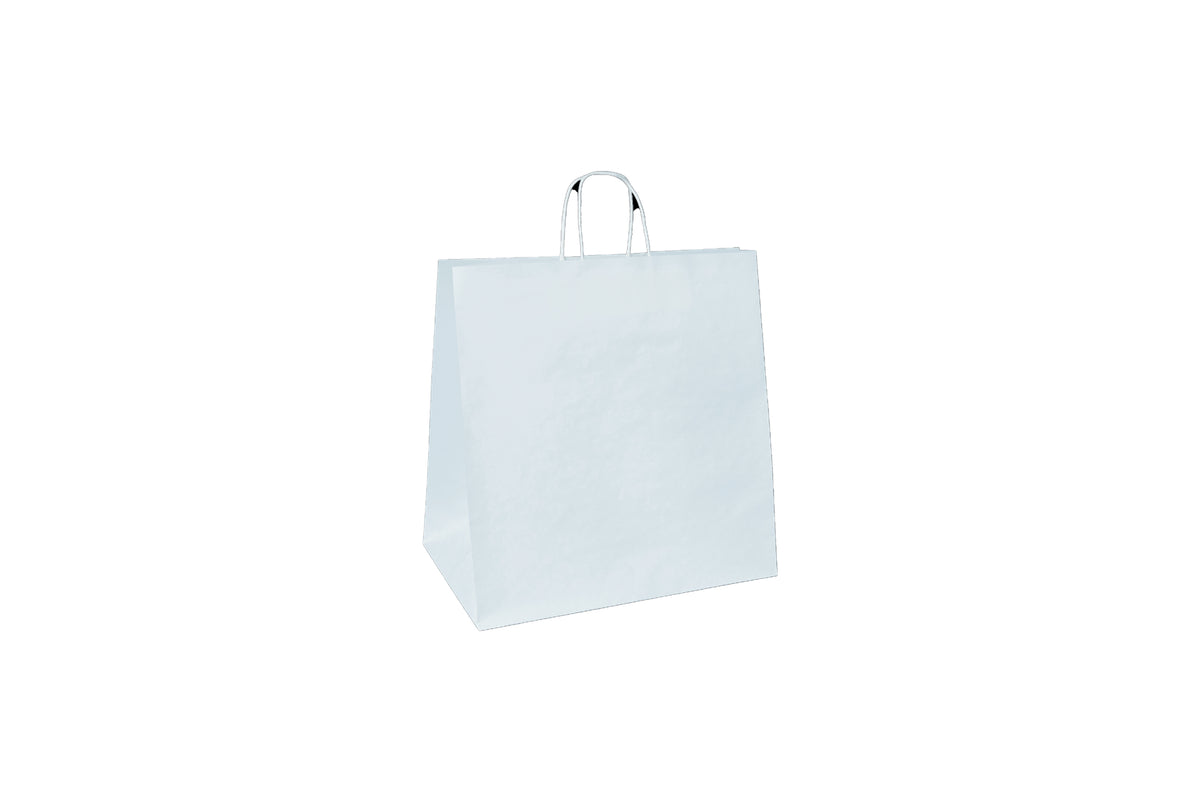 JUMBO WHITE TWIST HANDLE BAG