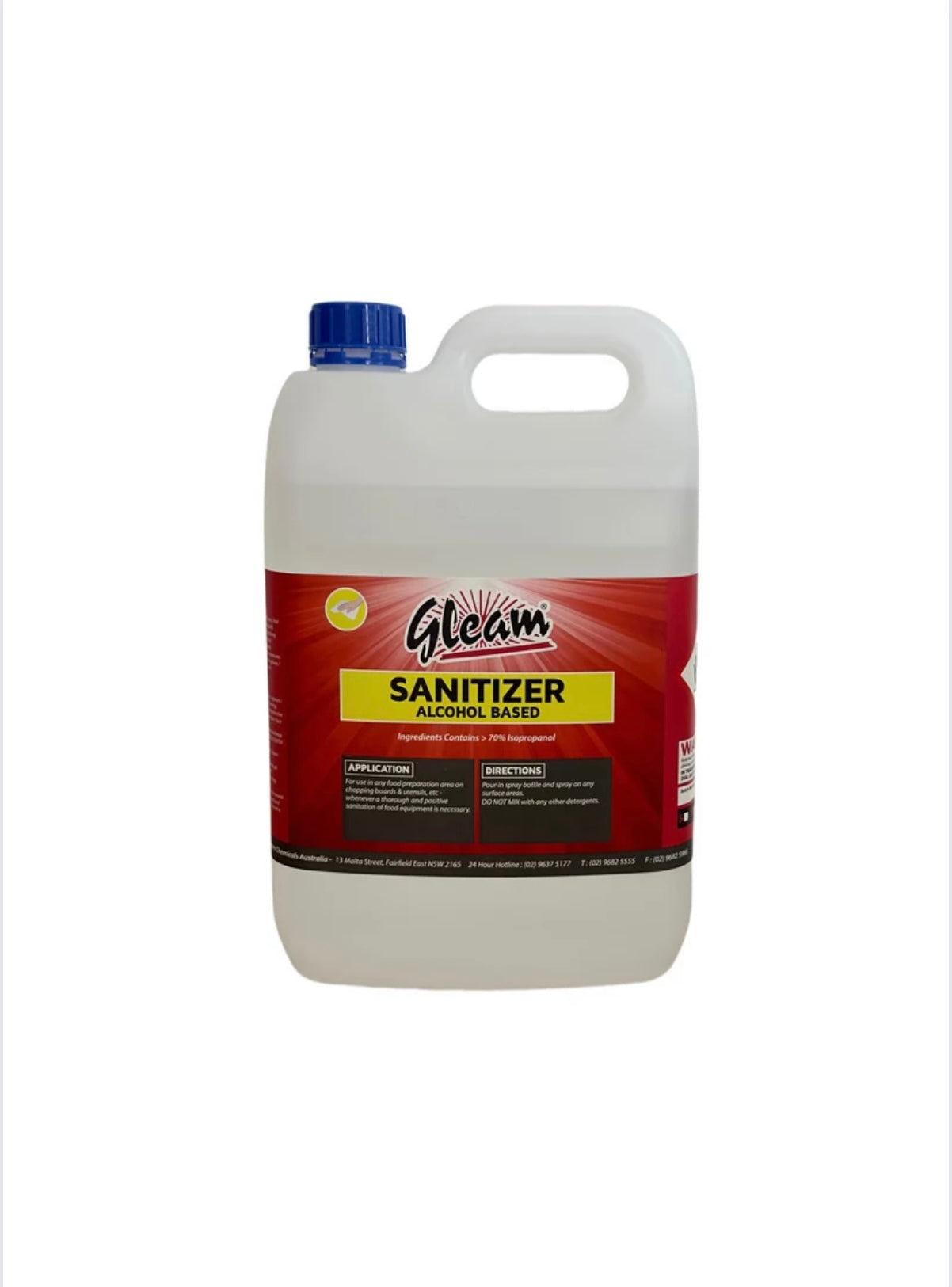 ALCOHOL SANITISER FOR HARD SURFACES 5L