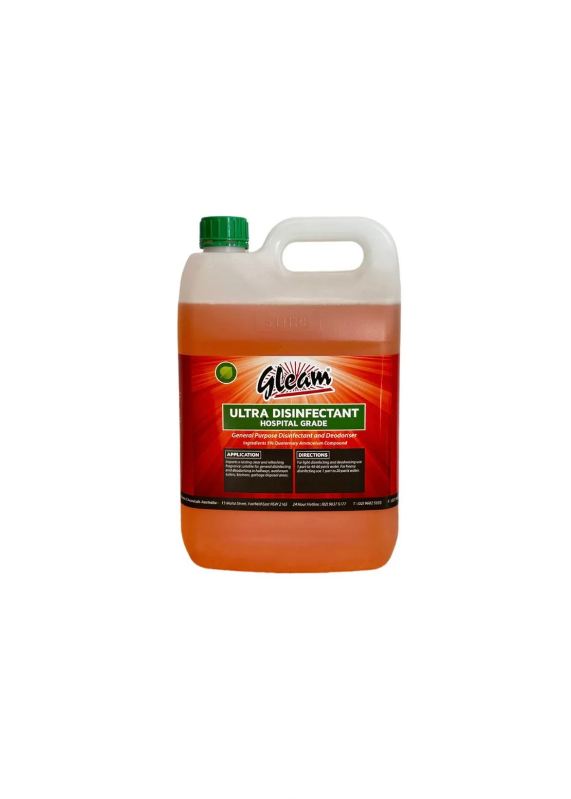 ULTRA DISINFECTANT HOSPITAL GRADE LEMON 5L | KILLS 99% OF BACTERIA & GERMS