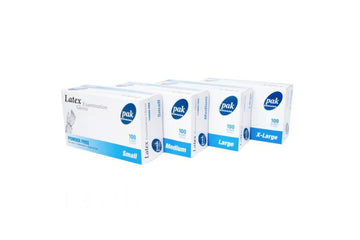 WHITE LATEX GLOVES PACKET OF 100