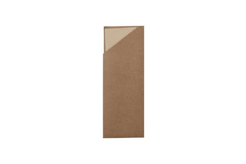 CUTLERY POUCH BROWN KRAFT WITH BROWN NAPKIN CTN 1000