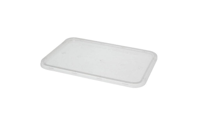 FLAT LIDS FOR 750ML CLEAR FREEZER GRADE RECTANGLE TAKEAWAY CONTAINER 5 ...