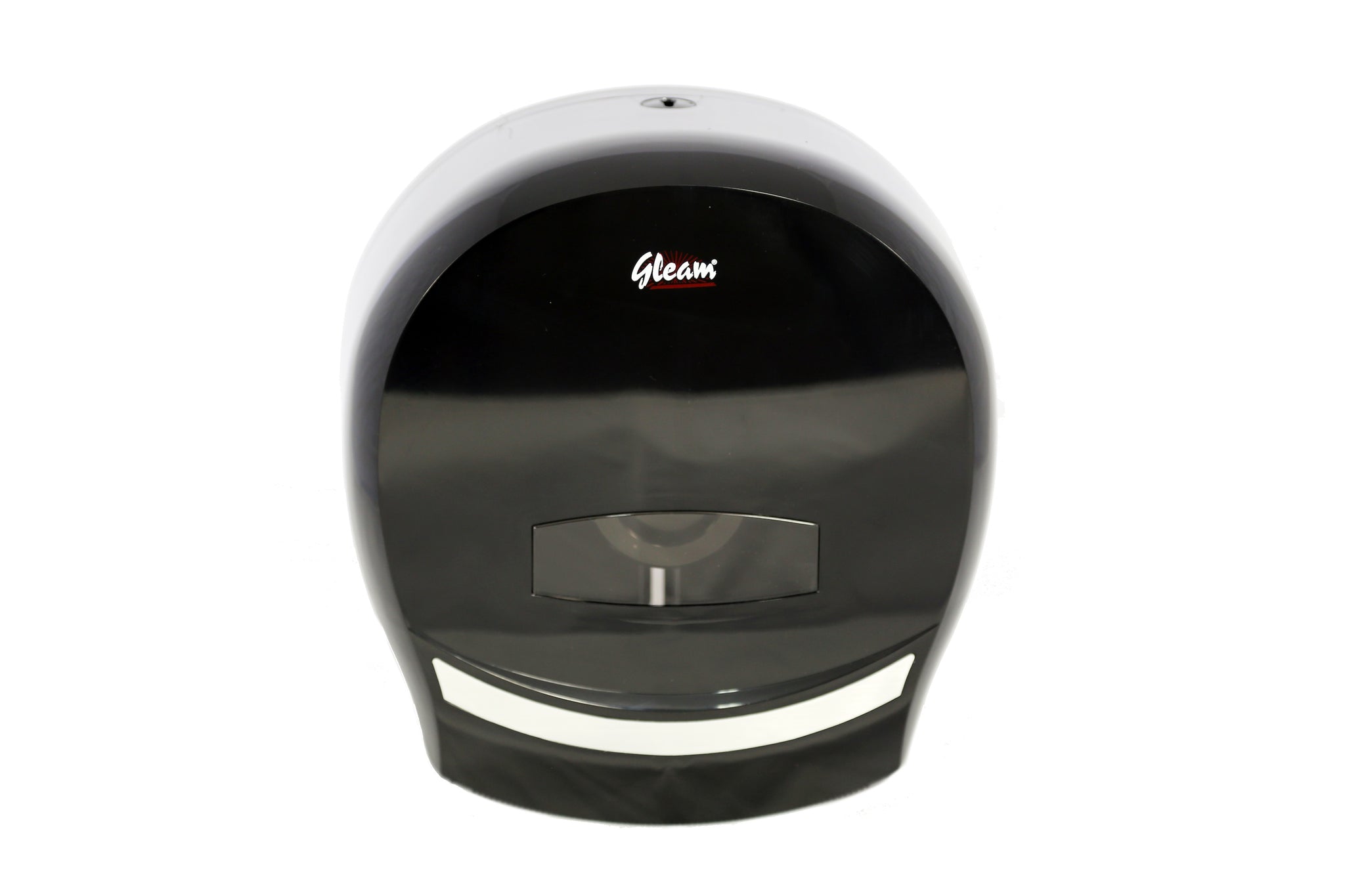 GLEAM PLASTIC BLACK SINGLE-ROLL JUMBO TOILET ROLL DISPENSER 1 UNIT