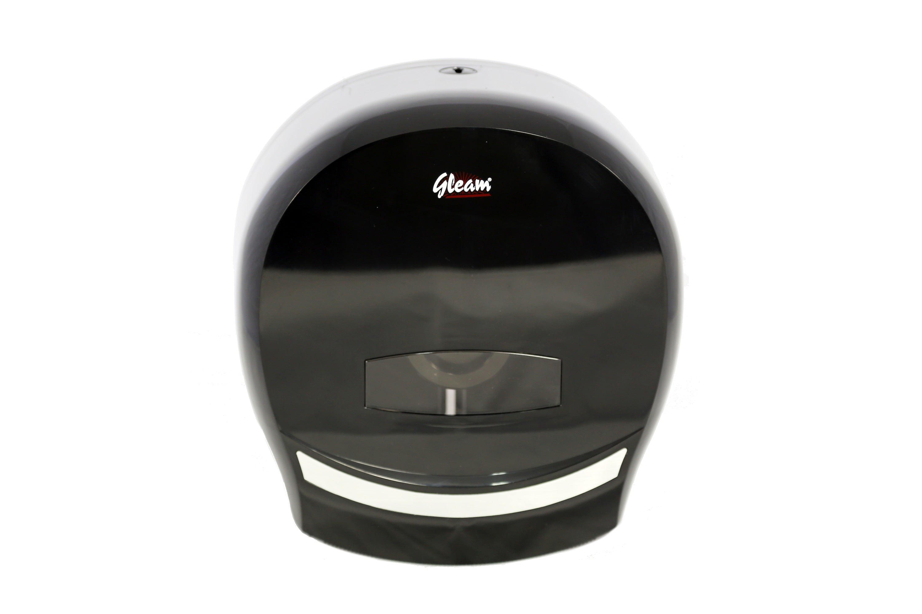 GLEAM PLASTIC BLACK SINGLE-ROLL JUMBO TOILET ROLL DISPENSER 1 UNIT
