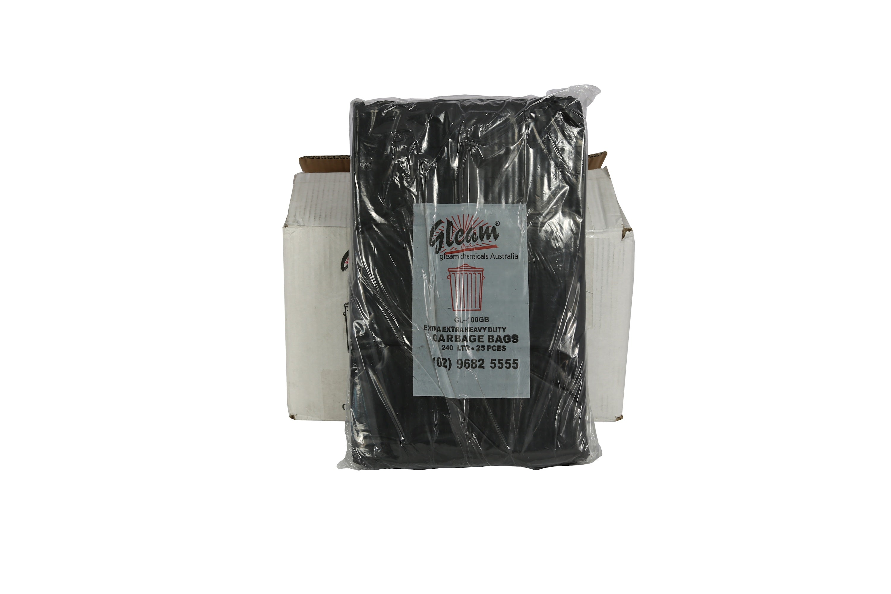 GARBAGE BAGS 240L BLACK 100 UNITS