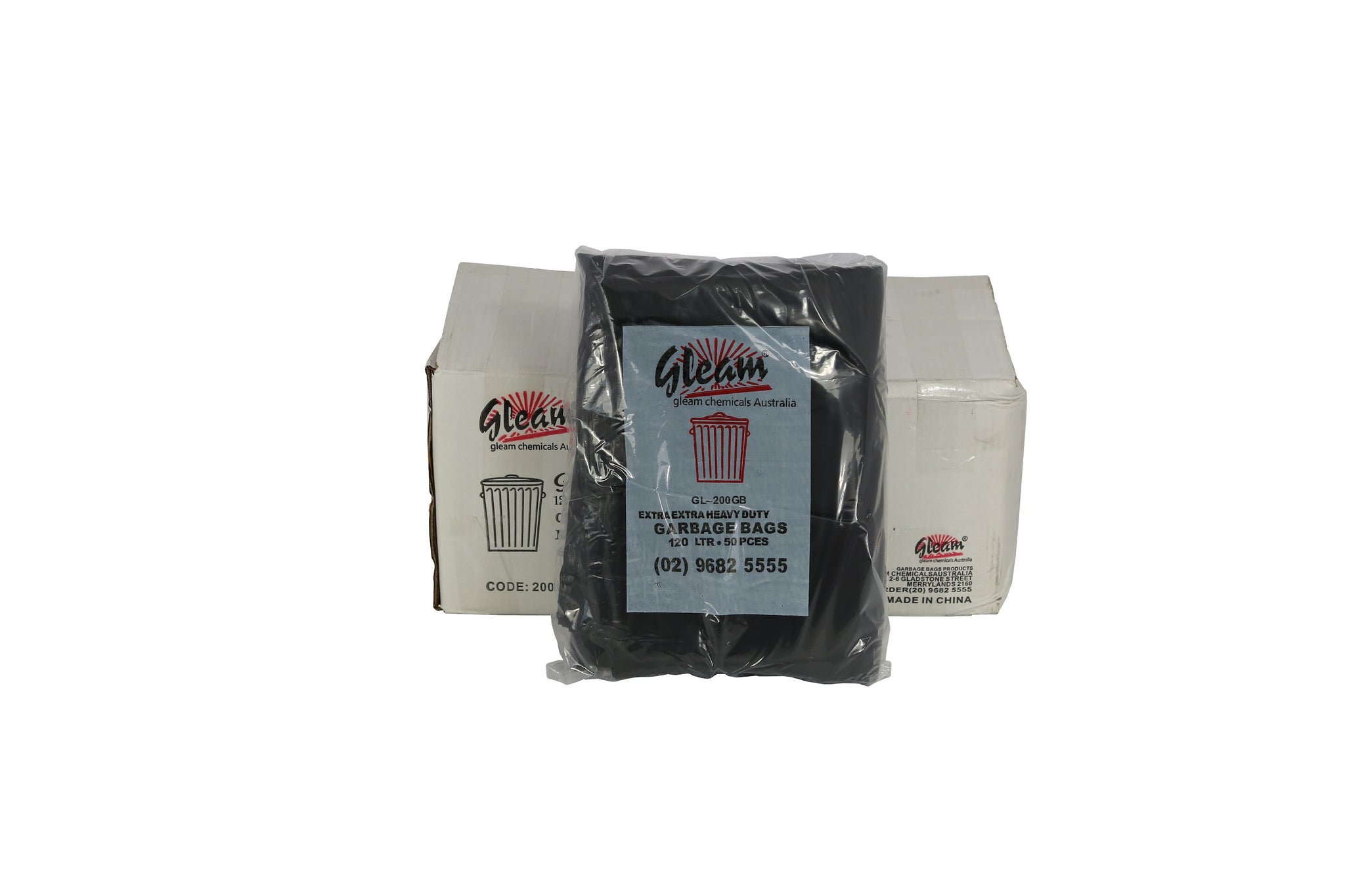 GARBAGE BAGS 120L BLACK 200 UNITS