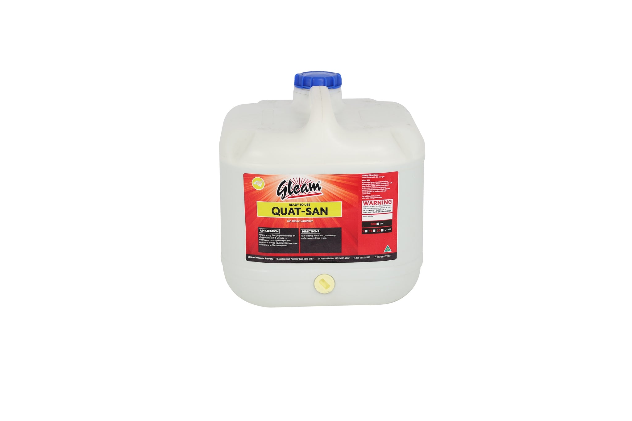 GLEAM QUAT SANITISER 15L