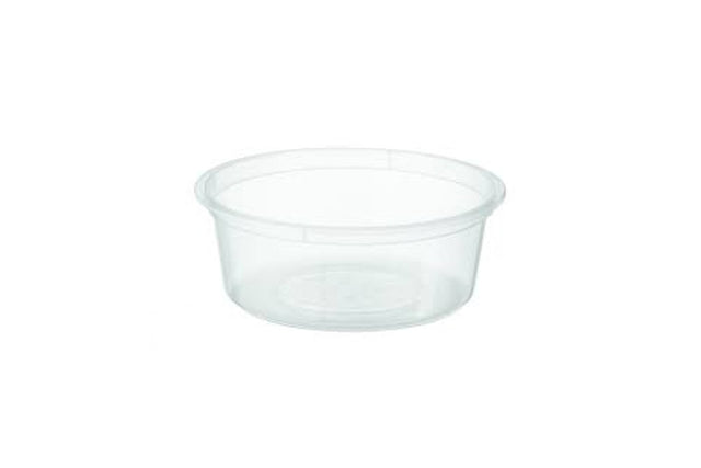 250ML/8OZ ROUND CLEAR PLASTIC CONTAINERS 110X40MM 1000 UNITS