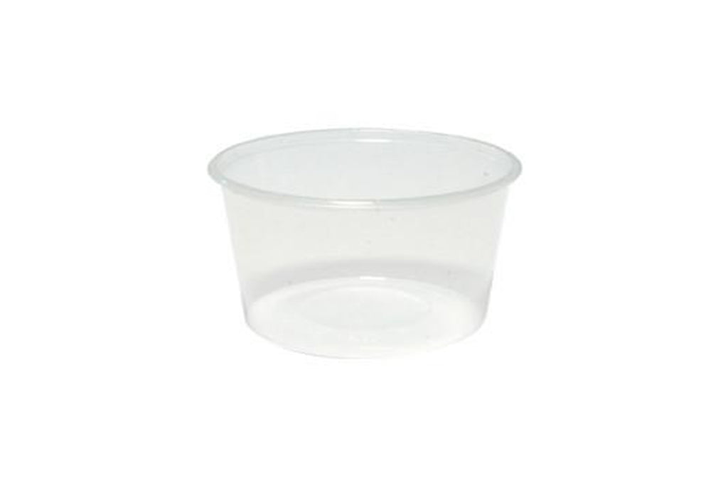 450ML/16OZ ROUND CLEAR PLASTIC CONTAINERS 110X64MM 500 UNITS