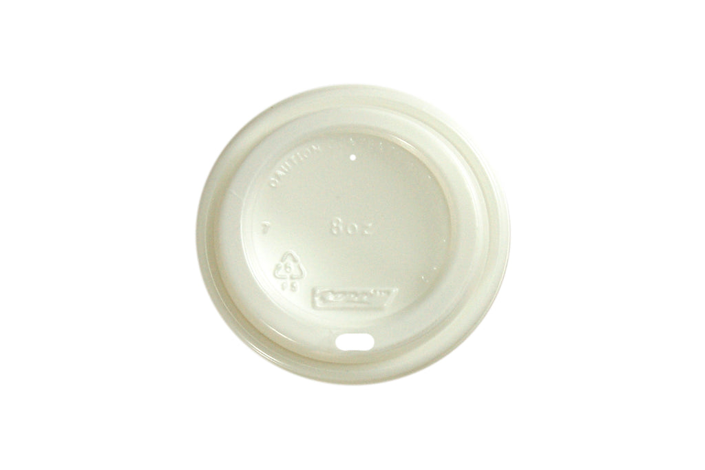 WHITE LIDS FOR BLACK COFFEE CUP WAVE GROOVE 8OZ 1000 UNITS