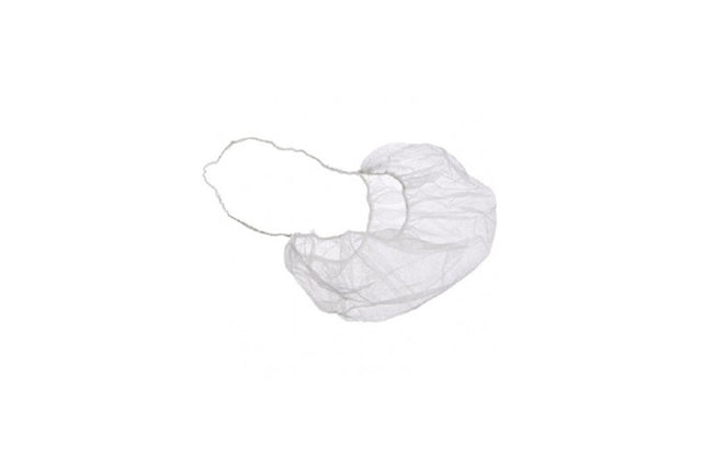 WHITE BEARD COVERS WITH DOUBLE ELASTIC 10 UNITS
