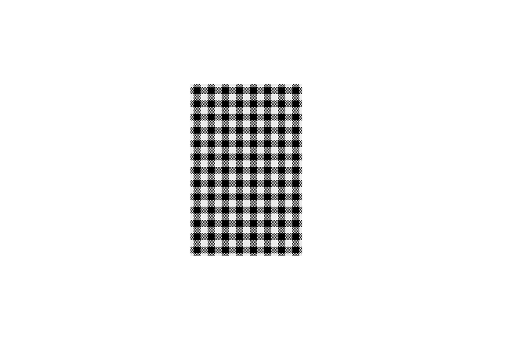 BLACK CHECKED GREASEPROOF PAPER 190 X 310 MM