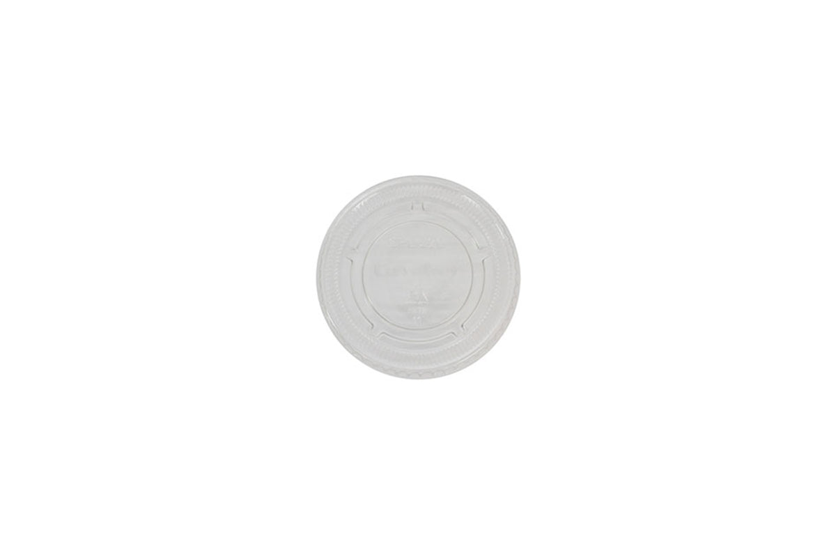 PLASTIC LID FLAT CLEAR 65MM