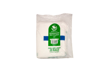 OXO BIODEGRADABLE GARBAGE BAGS 240 LITRES CLEAR 100 UNITS