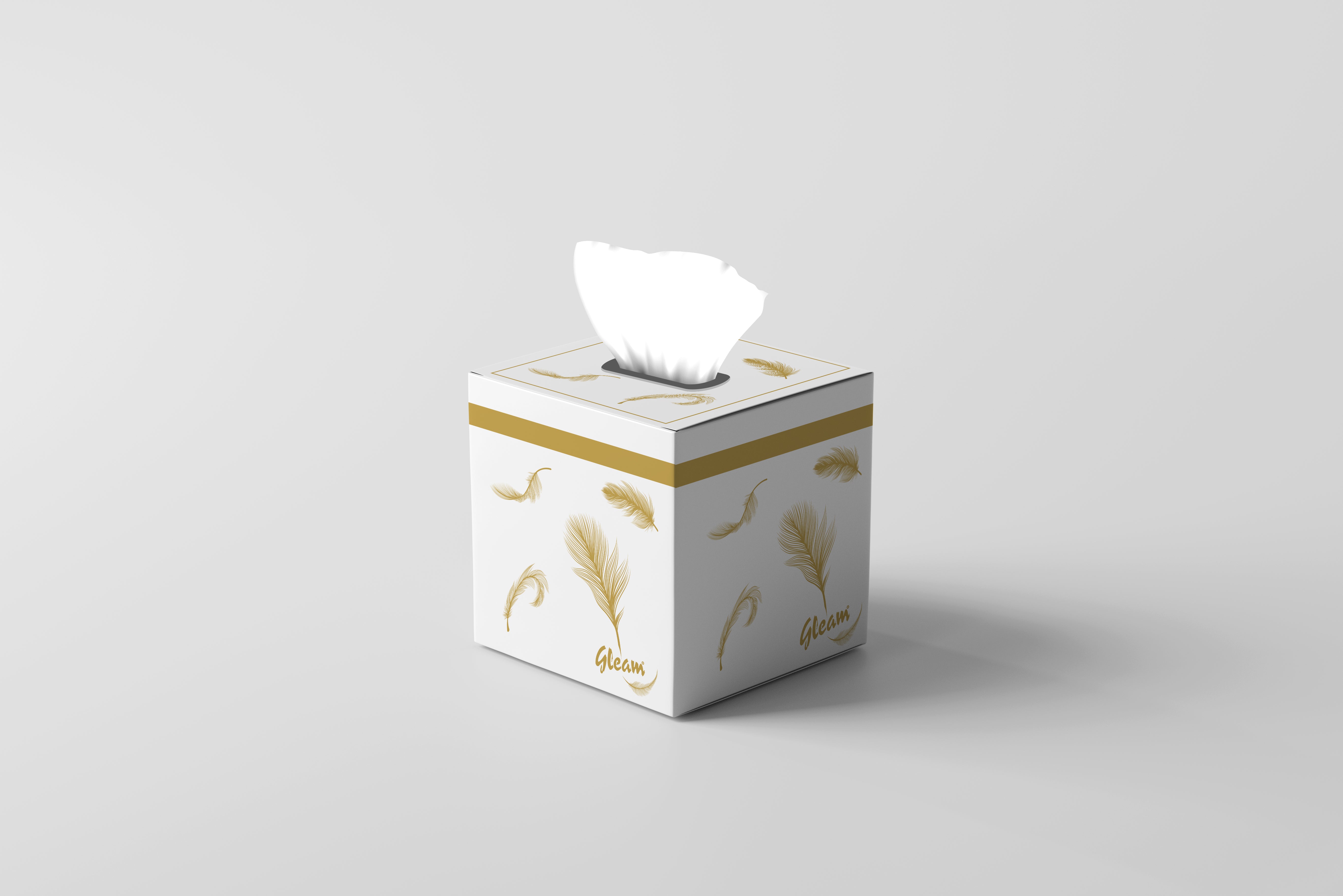 GLEAM 2PLY CUBED FACIAL TISSUES 90 SHEET 36 BOXES