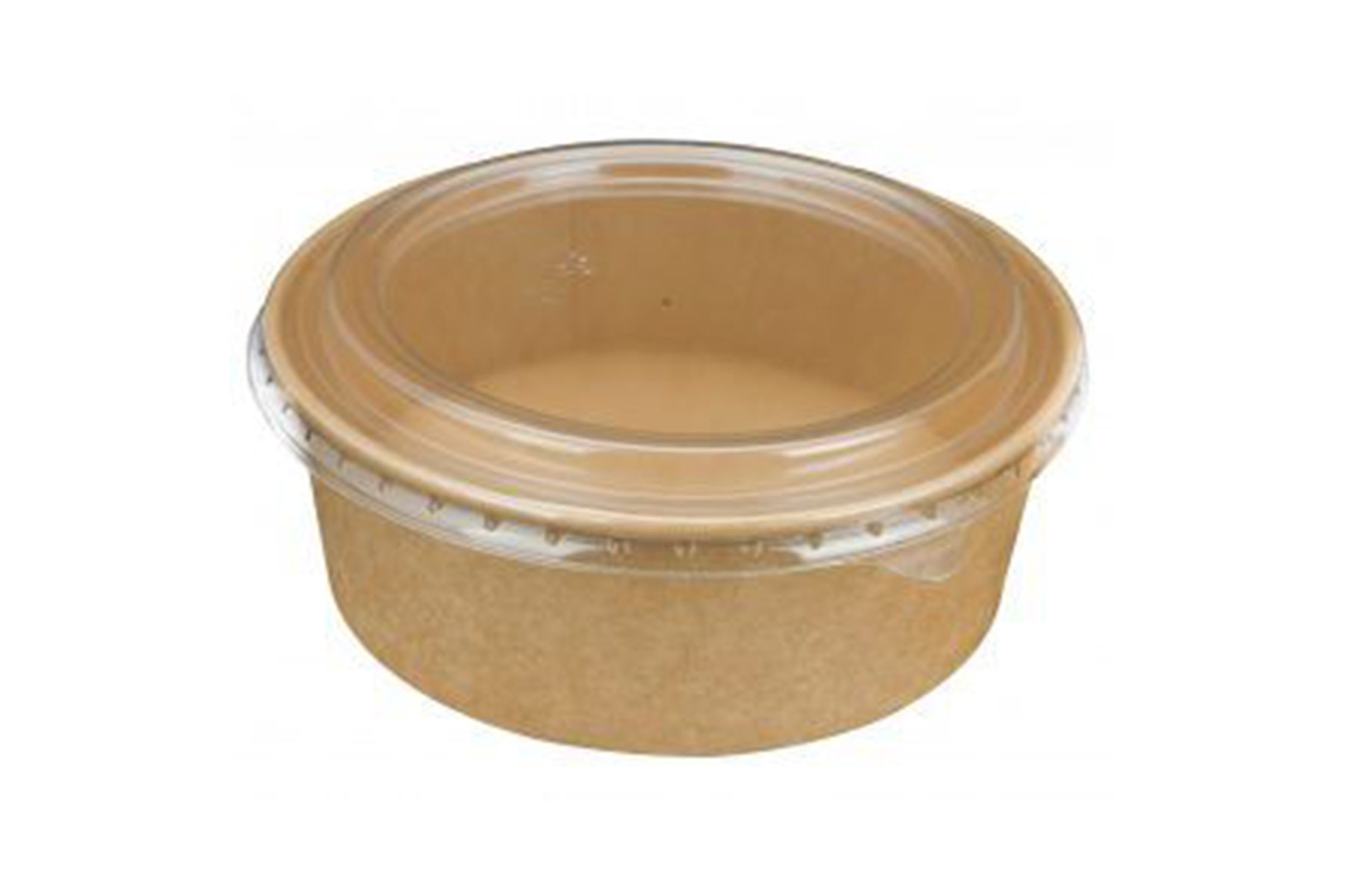 PET LID TO SUIT 1300ML BROWN KRAFT BOWL