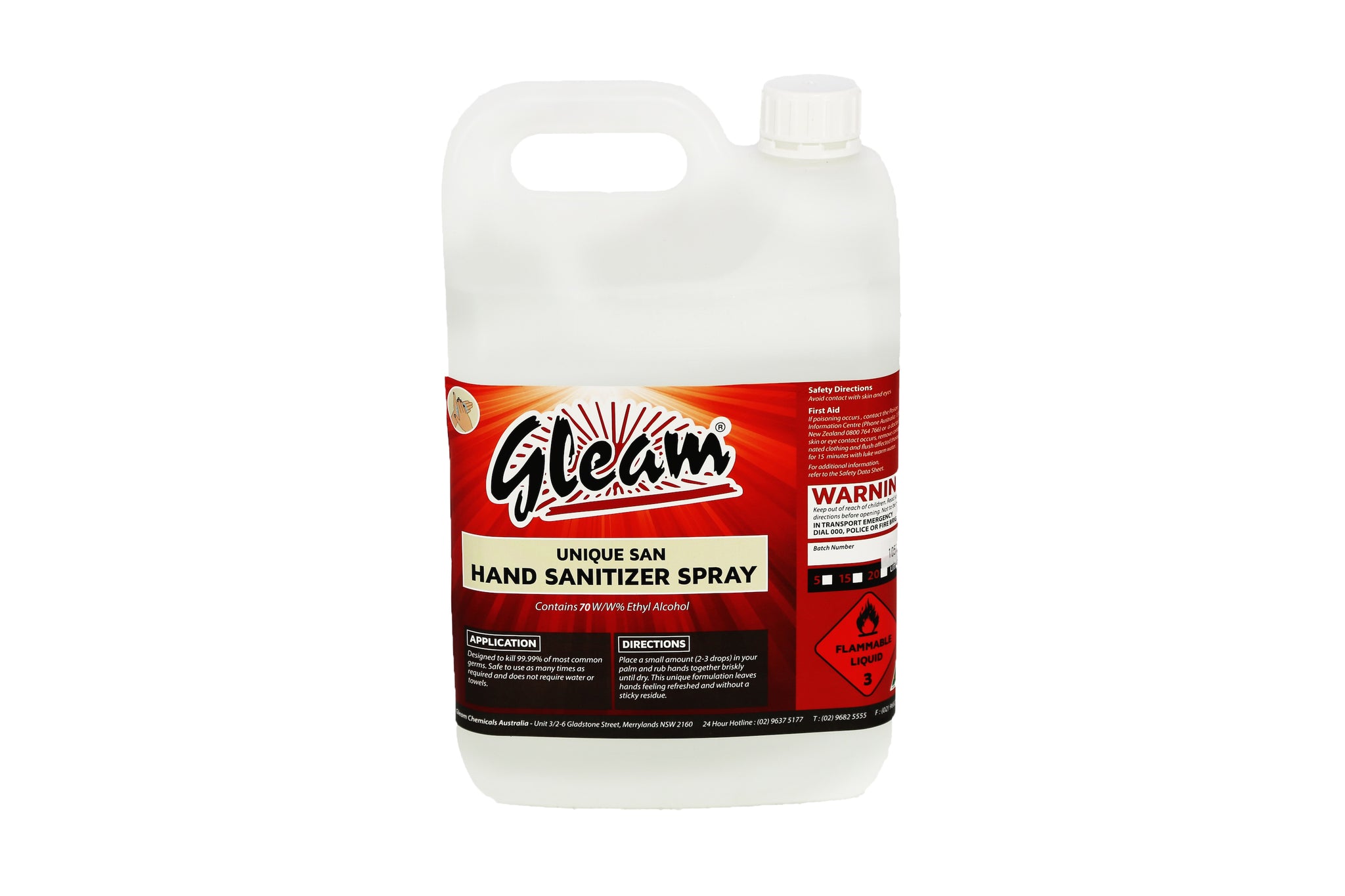 HAND SANITISER SPRAY 5L