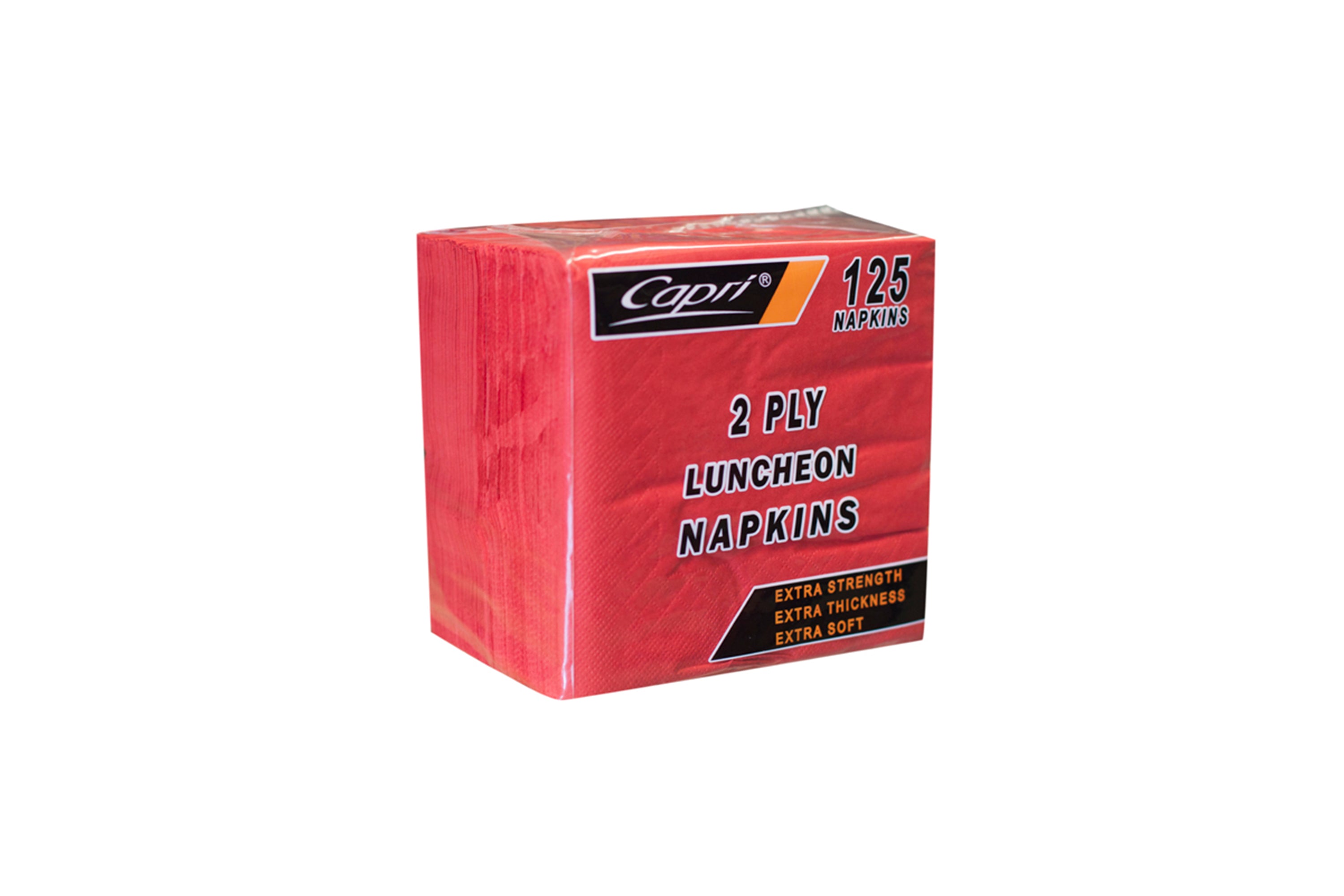 RED 2PLY LUNCHEON QTR FOLD NAPKIN 300MM x 300MM